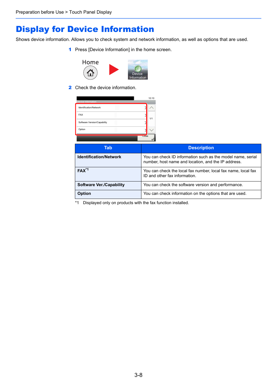 Display for device information, Display for device information -8 | TA Triumph-Adler P-4030i MFP User Manual | Page 105 / 421