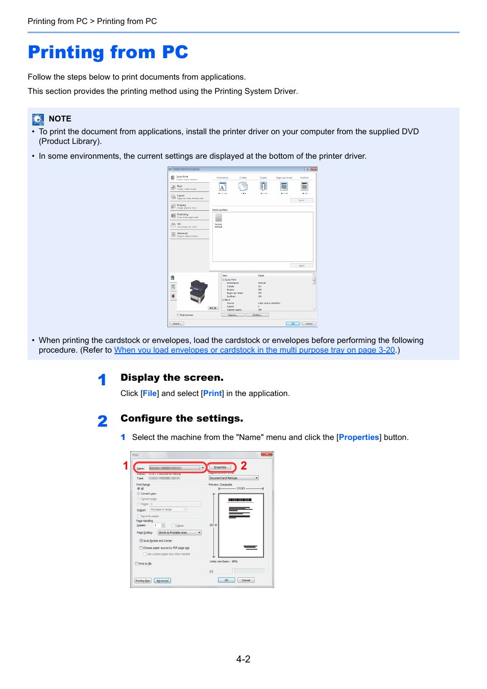 Printing from pc, Printing from pc -2 | TA Triumph-Adler P-4030i MFP User Manual | Page 141 / 421