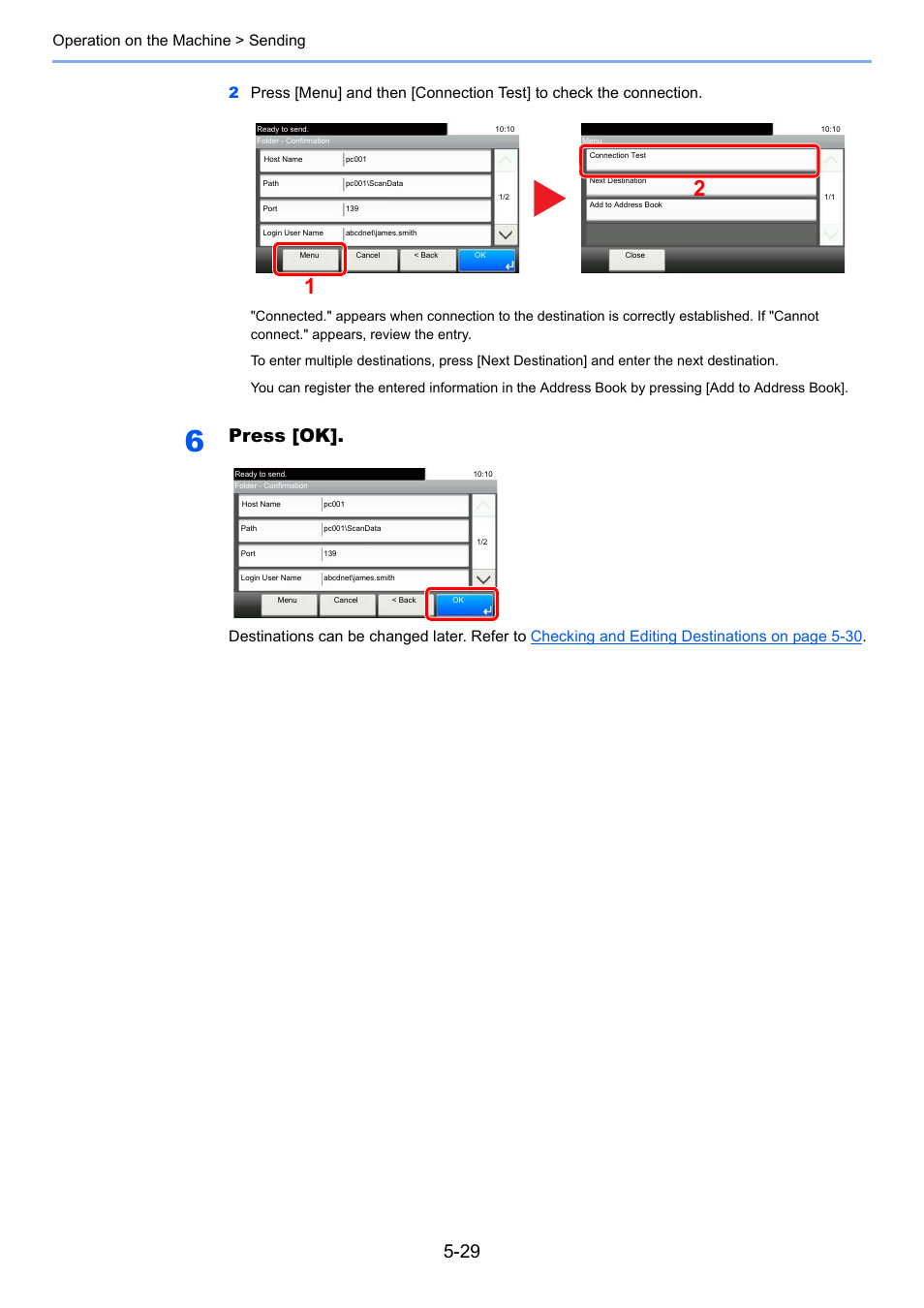 Press [ok | TA Triumph-Adler P-4030i MFP User Manual | Page 187 / 421