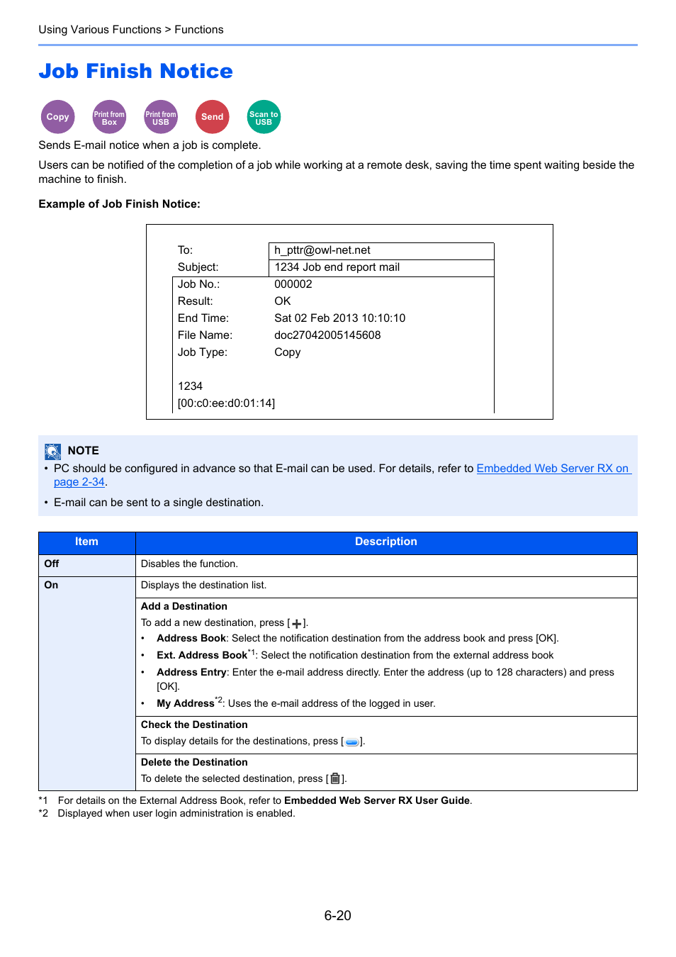 Job finish notice, Job finish notice -20 | TA Triumph-Adler P-4030i MFP User Manual | Page 232 / 421