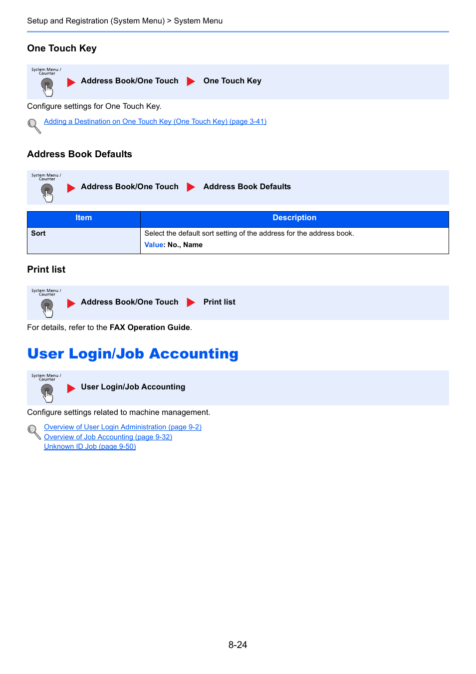 User login/job accounting, User login/job accounting -24 | TA Triumph-Adler P-4030i MFP User Manual | Page 281 / 421