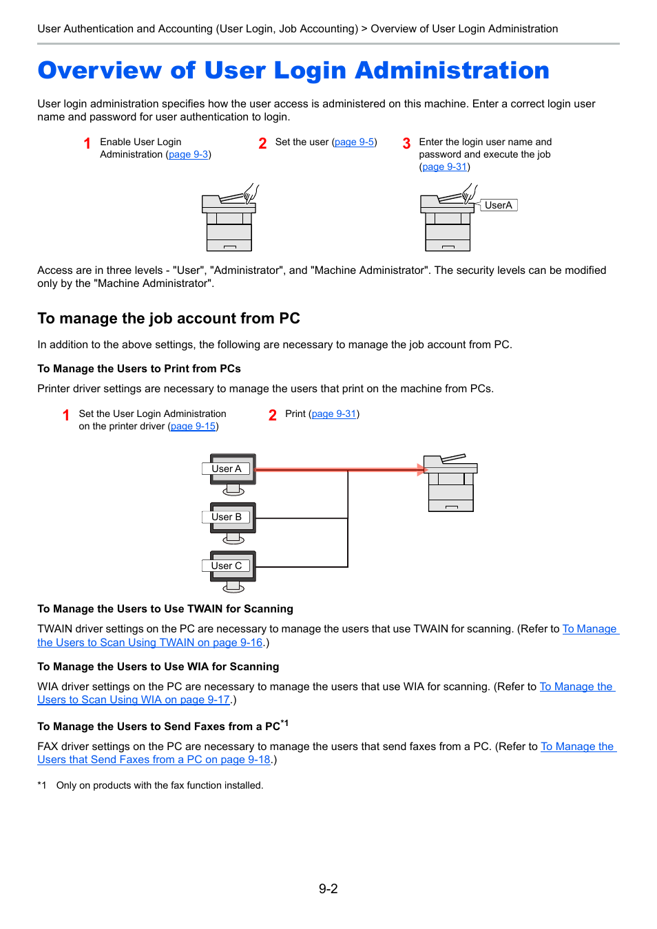 Overview of user login administration, Overview of user login administration -2 | TA Triumph-Adler P-4030i MFP User Manual | Page 300 / 421