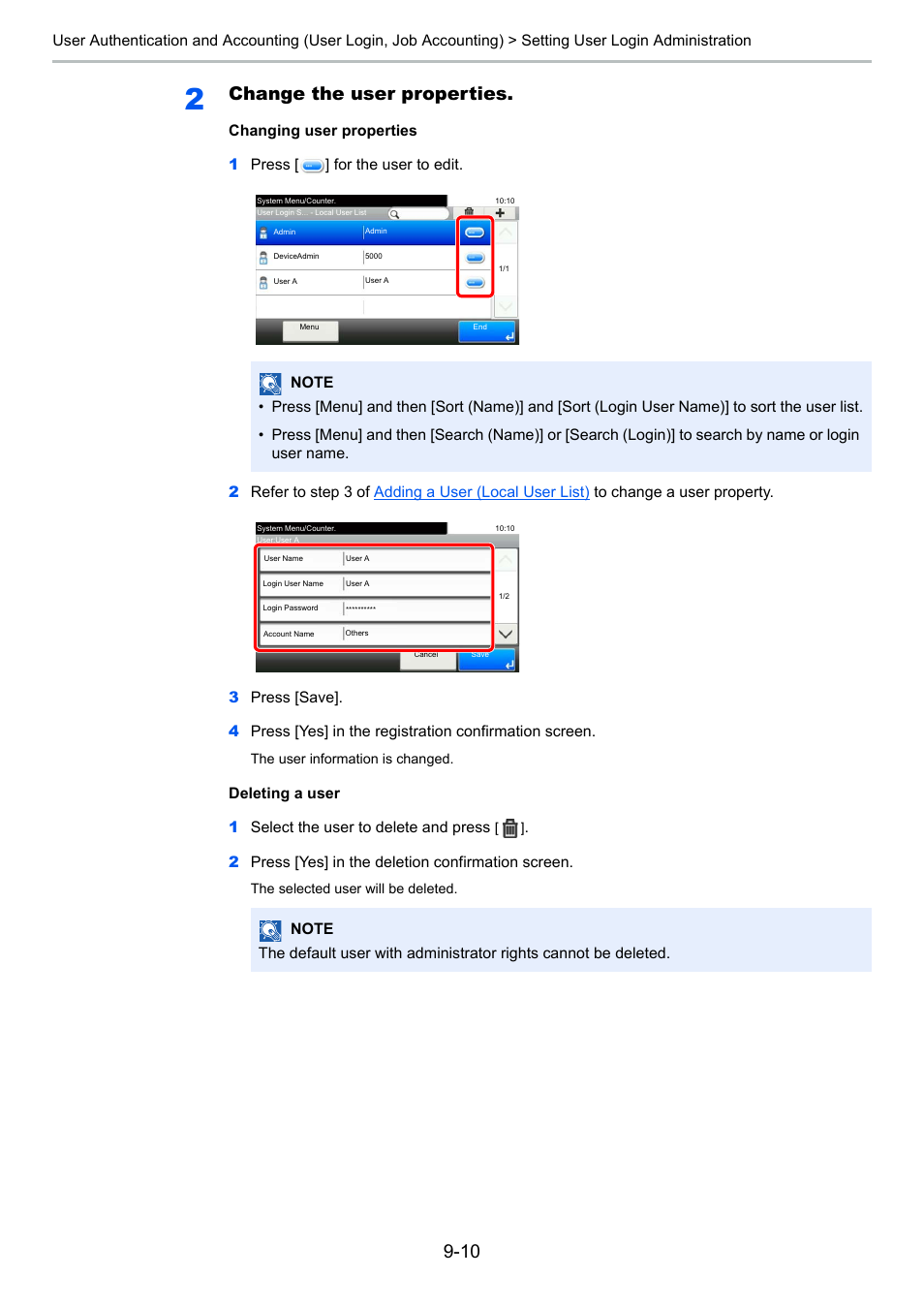 Change the user properties | TA Triumph-Adler P-4030i MFP User Manual | Page 308 / 421