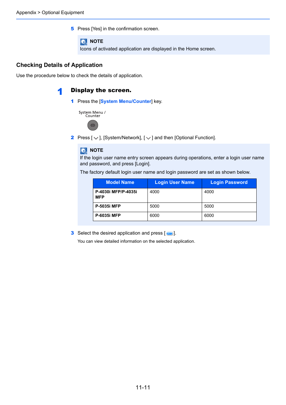 Checking details of application, Display the screen | TA Triumph-Adler P-4030i MFP User Manual | Page 392 / 421