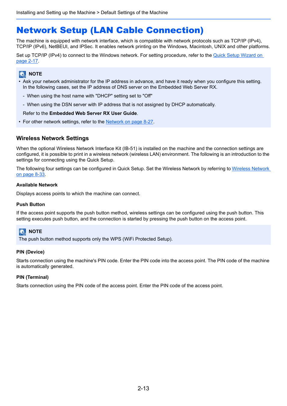 Network setup (lan cable connection), Network setup (lan cable connection) -13 | TA Triumph-Adler P-4030i MFP User Manual | Page 57 / 421