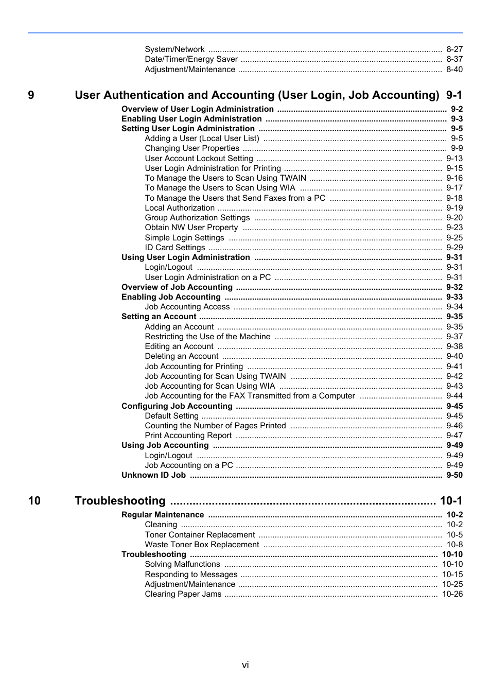 10 troubleshooting -1 | TA Triumph-Adler P-4030i MFP User Manual | Page 7 / 421