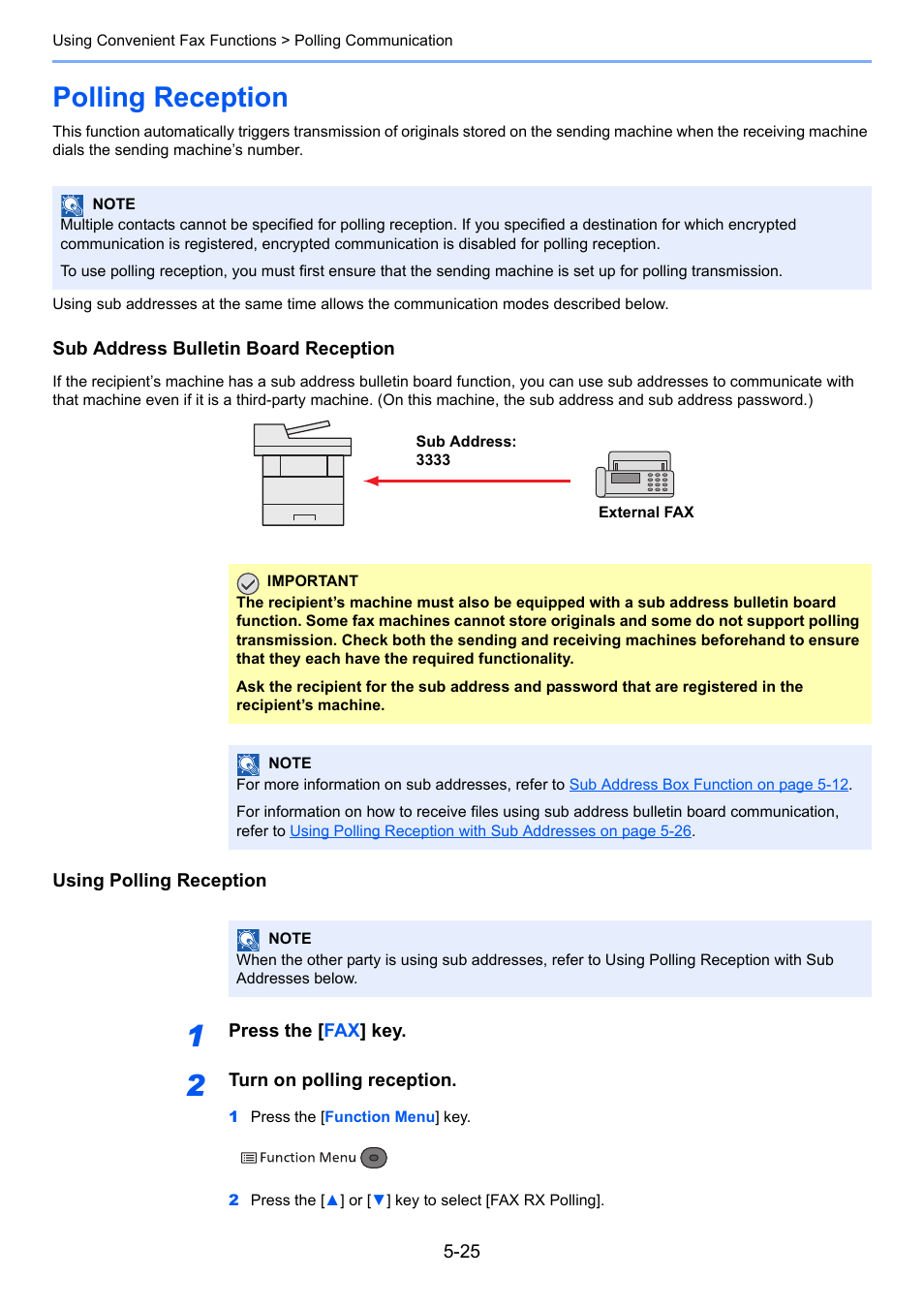 Polling reception, Polling reception -25 | TA Triumph-Adler P-4035 MFP User Manual | Page 103 / 214