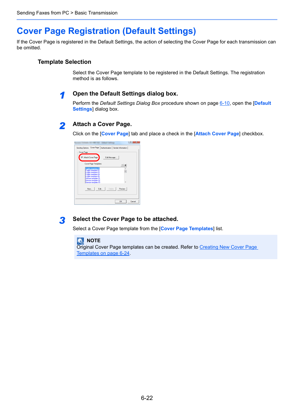 Cover page registration (default settings) | TA Triumph-Adler P-4035 MFP User Manual | Page 144 / 214
