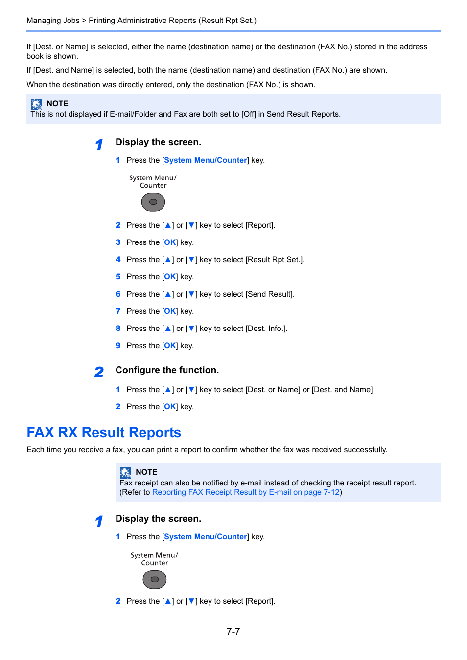 Fax rx result reports, Fax rx result reports -7 | TA Triumph-Adler P-4035 MFP User Manual | Page 156 / 214