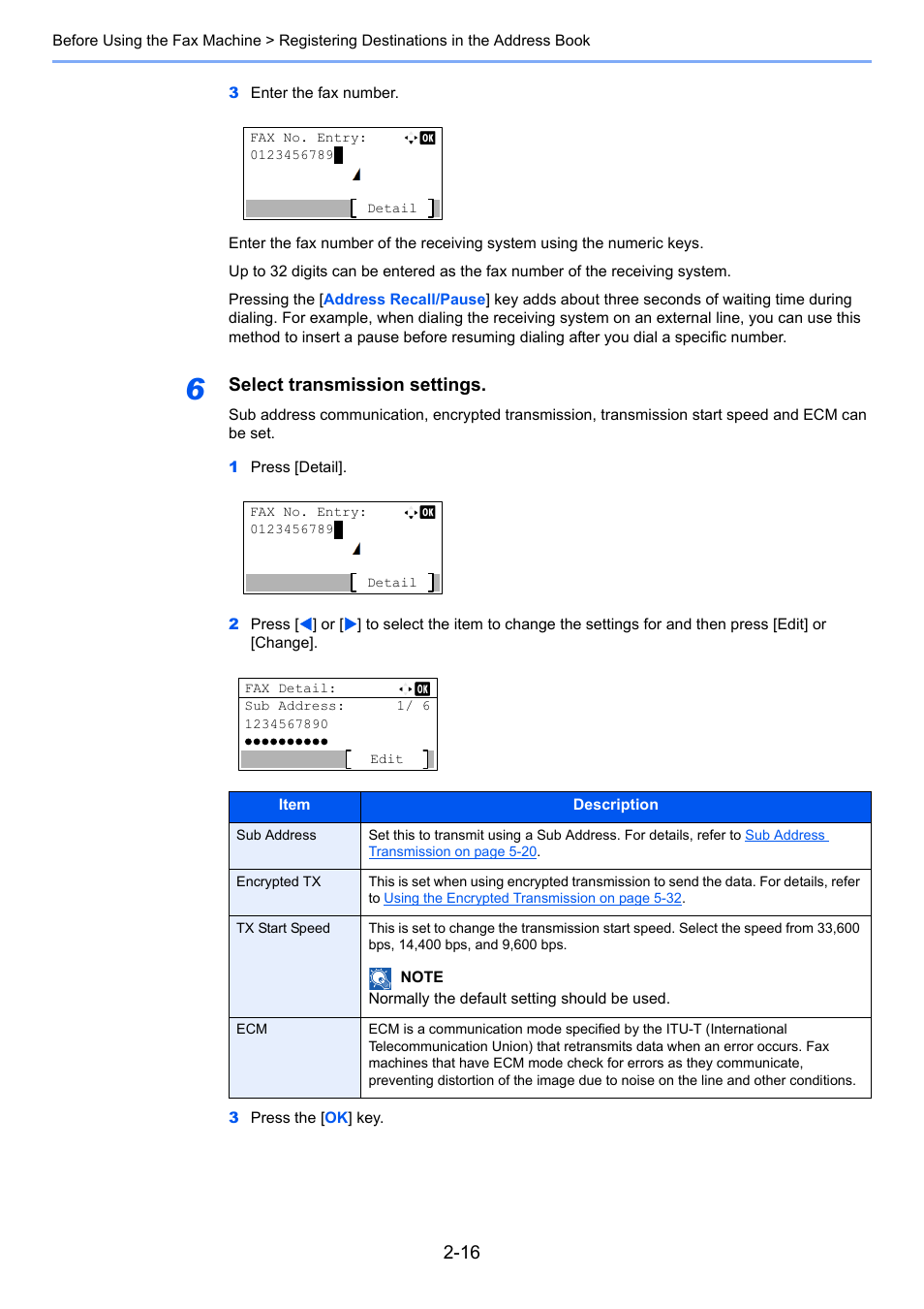 Select transmission settings | TA Triumph-Adler P-4035 MFP User Manual | Page 29 / 214