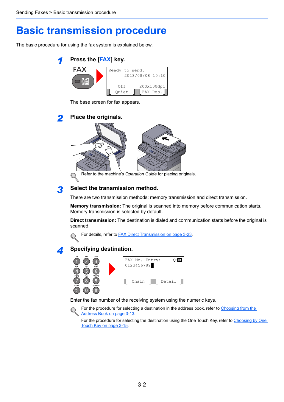 Basic transmission procedure, Basic transmission procedure -2 | TA Triumph-Adler P-4035 MFP User Manual | Page 41 / 214