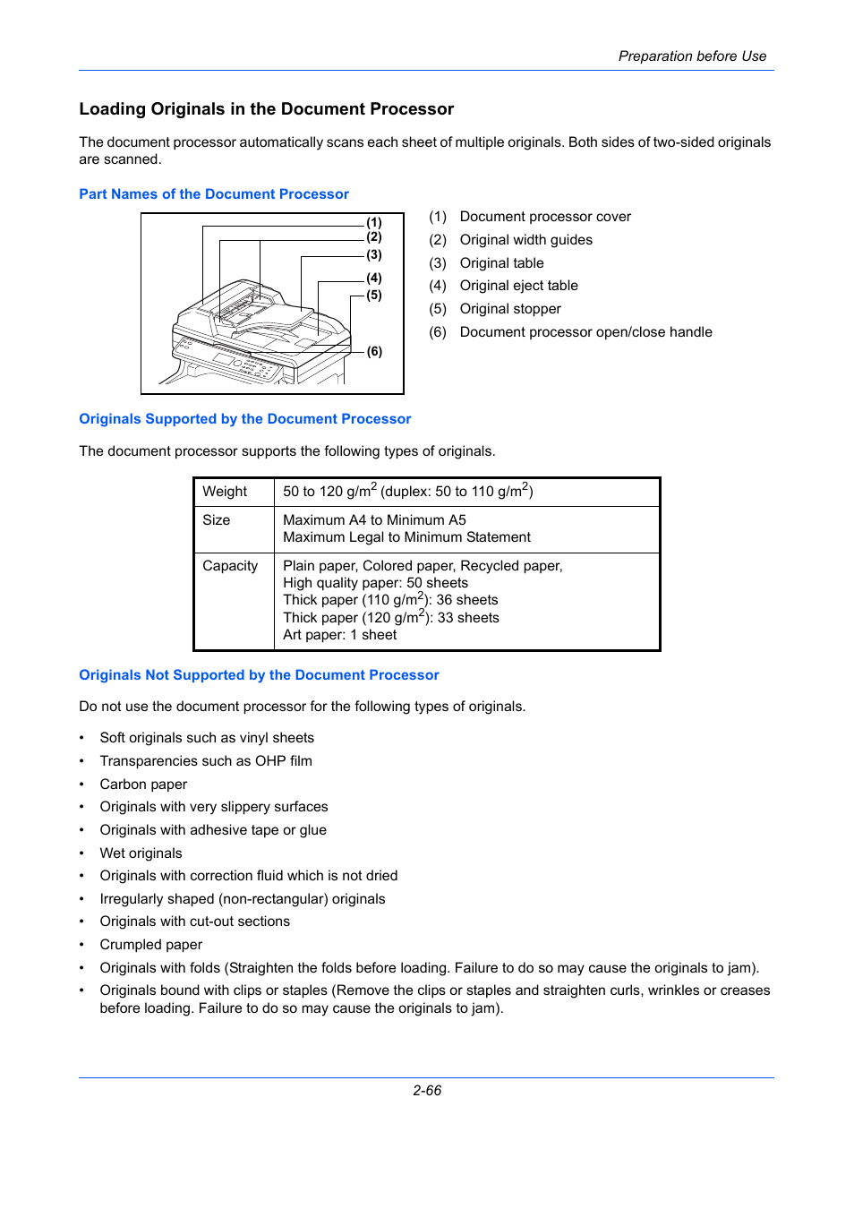 Loading originals in the document processor | TA Triumph-Adler P-C2660 MFP User Manual | Page 108 / 578