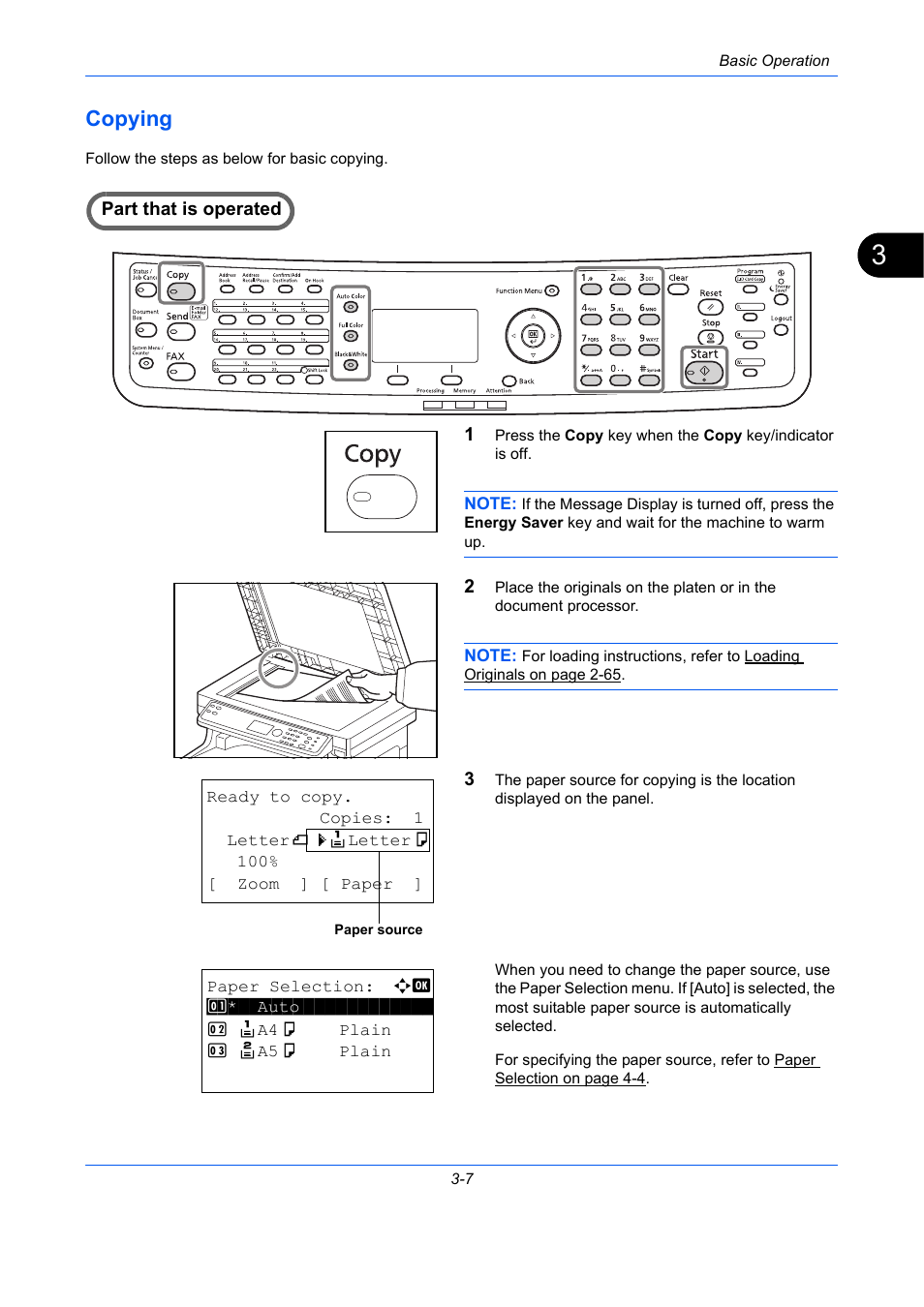 Copying, Copying -7 | TA Triumph-Adler P-C2660 MFP User Manual | Page 117 / 578