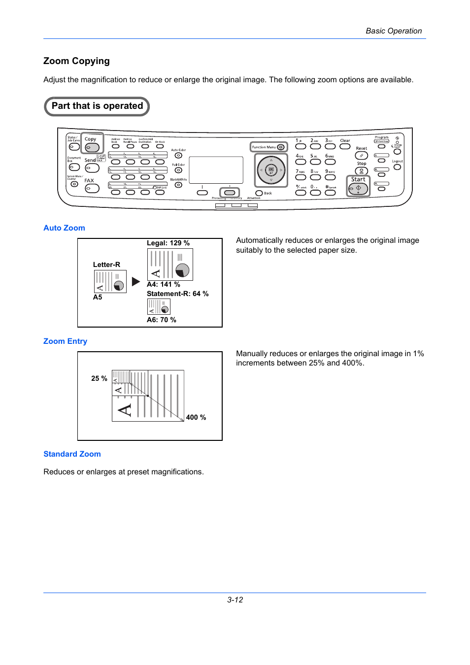 Zoom copying, Ge 3-12, Part that is operated | TA Triumph-Adler P-C2660 MFP User Manual | Page 122 / 578