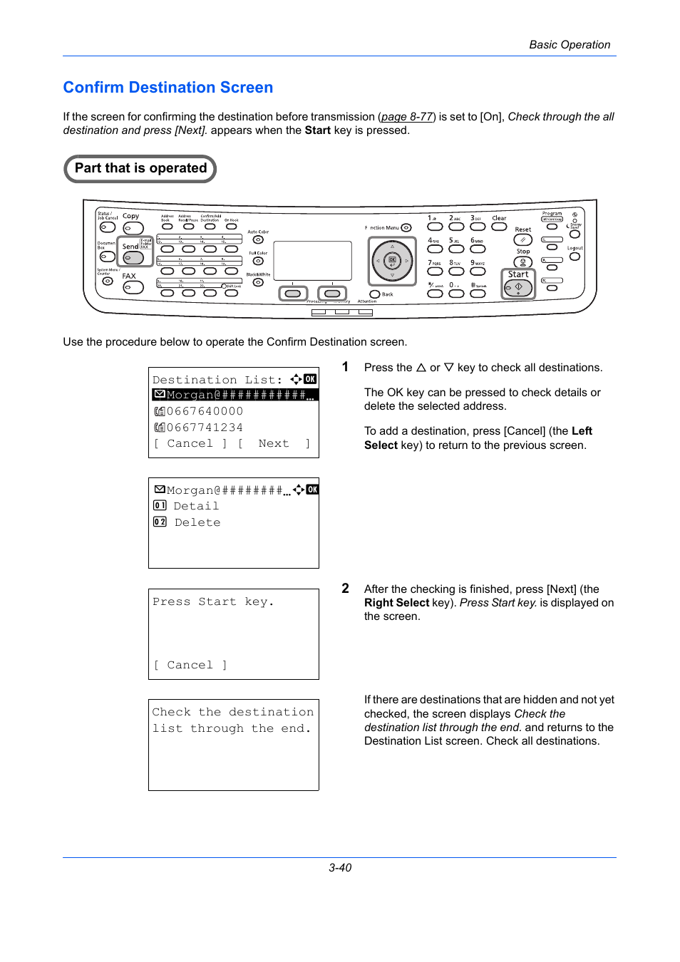 Confirm destination screen, Confirm destination screen -40 | TA Triumph-Adler P-C2660 MFP User Manual | Page 150 / 578