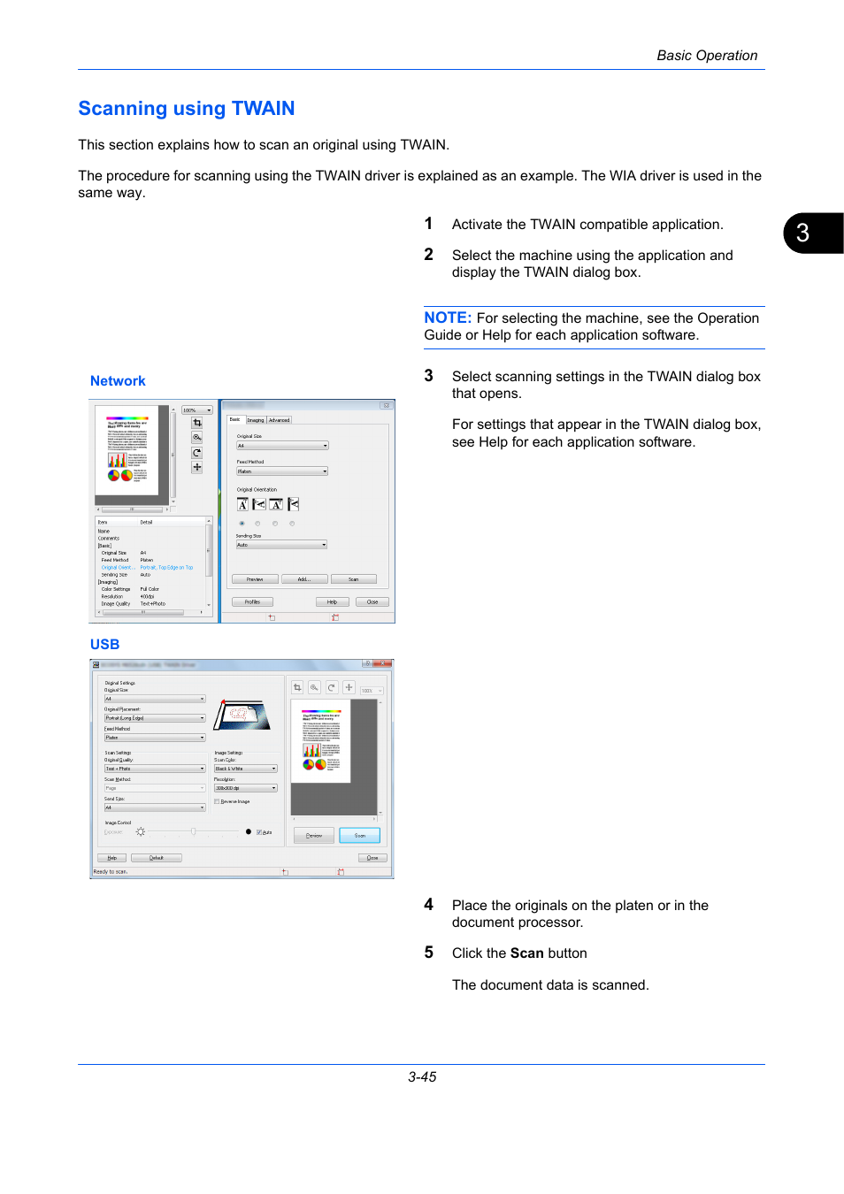 Scanning using twain, Scanning using twain -45 | TA Triumph-Adler P-C2660 MFP User Manual | Page 155 / 578