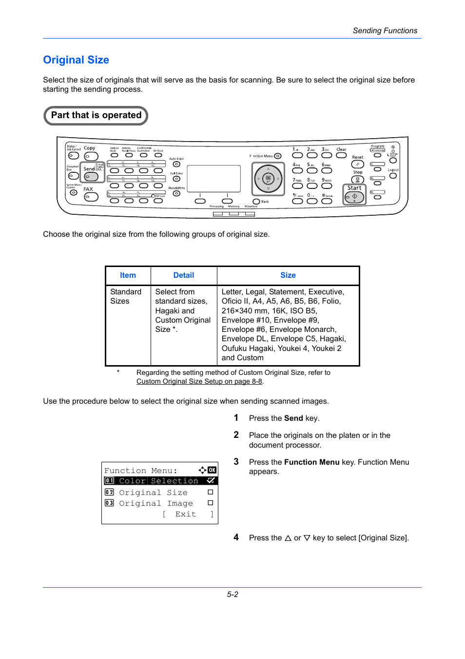 Original size, Original size -2, Ge 5-2) | TA Triumph-Adler P-C2660 MFP User Manual | Page 186 / 578