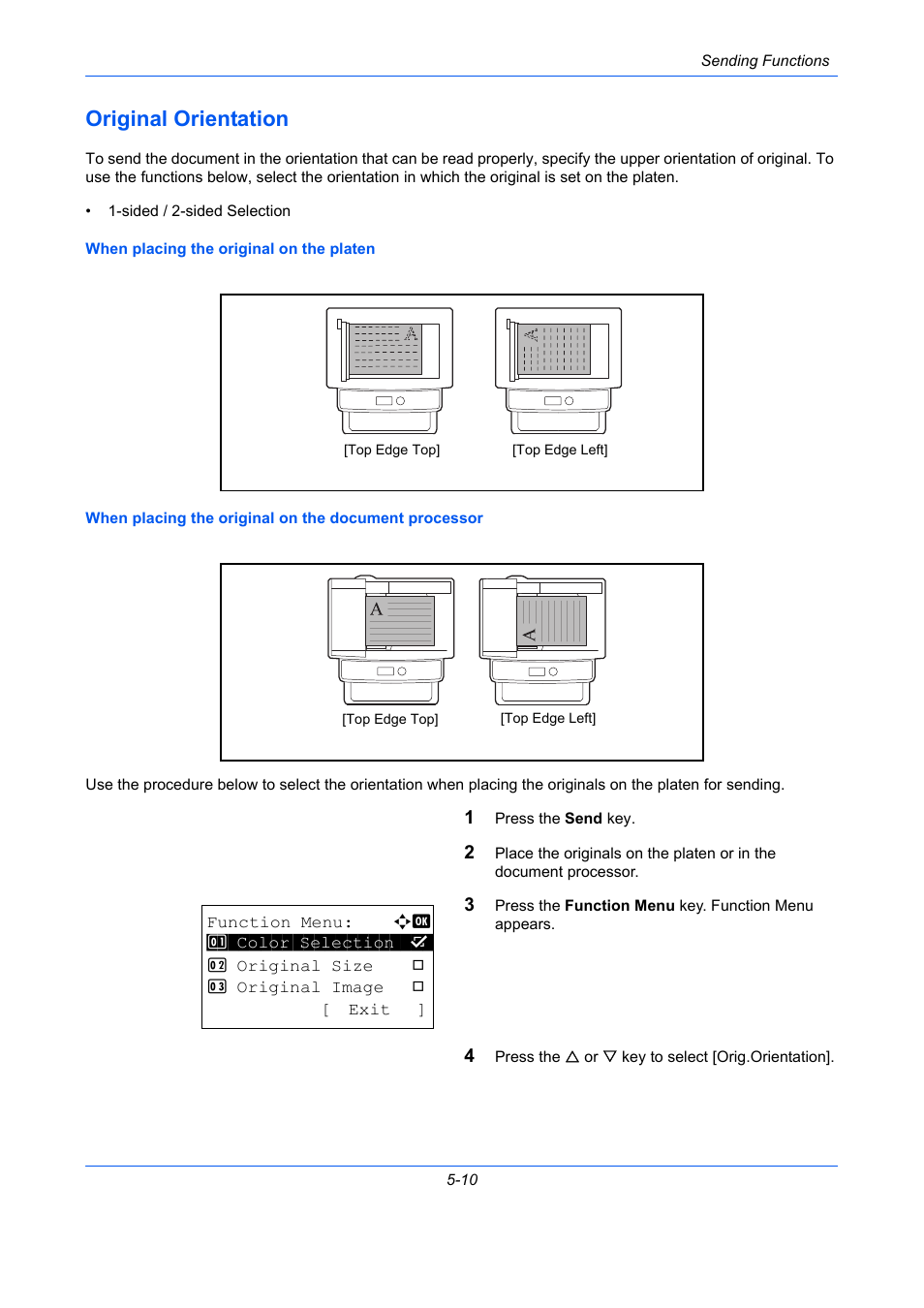 Original orientation, Original orientation -10, Ge 5-10 | TA Triumph-Adler P-C2660 MFP User Manual | Page 194 / 578