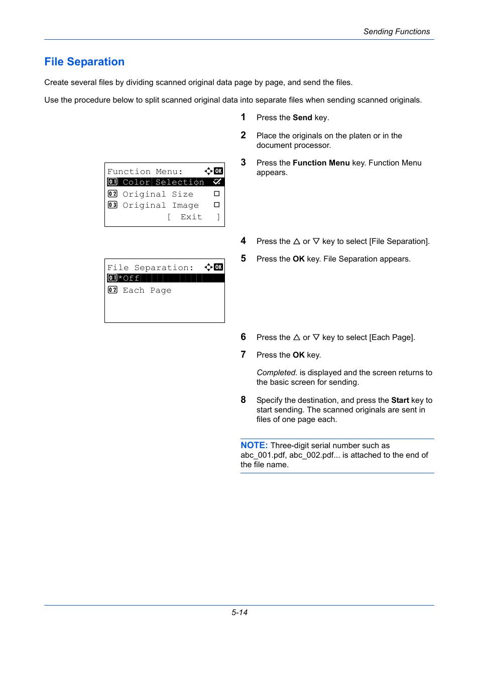 File separation, File separation -14 | TA Triumph-Adler P-C2660 MFP User Manual | Page 198 / 578