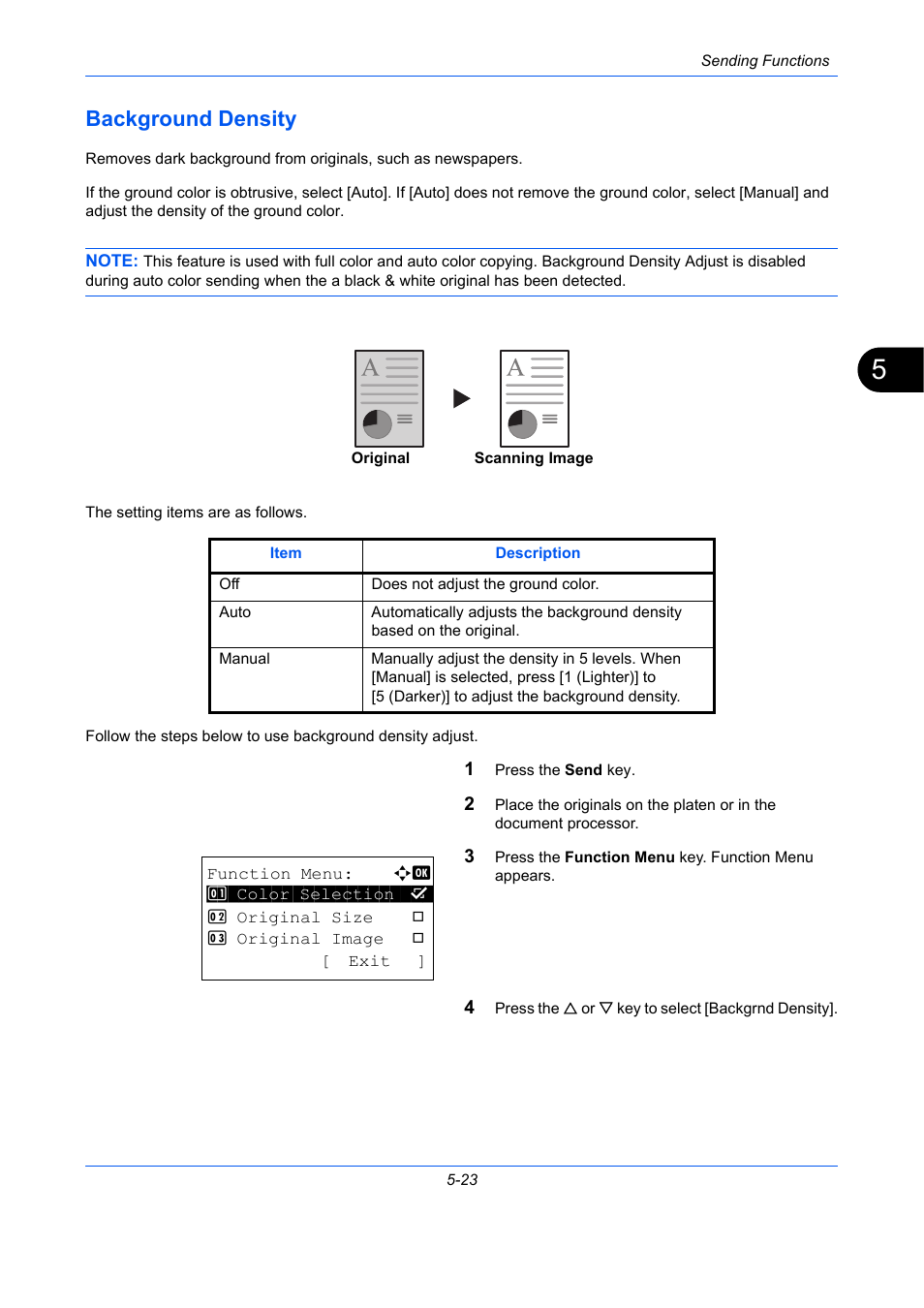 Background density, Background density -23 | TA Triumph-Adler P-C2660 MFP User Manual | Page 207 / 578