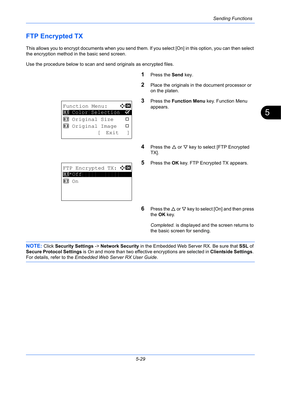 Ftp encrypted tx, Ftp encrypted tx -29 | TA Triumph-Adler P-C2660 MFP User Manual | Page 213 / 578