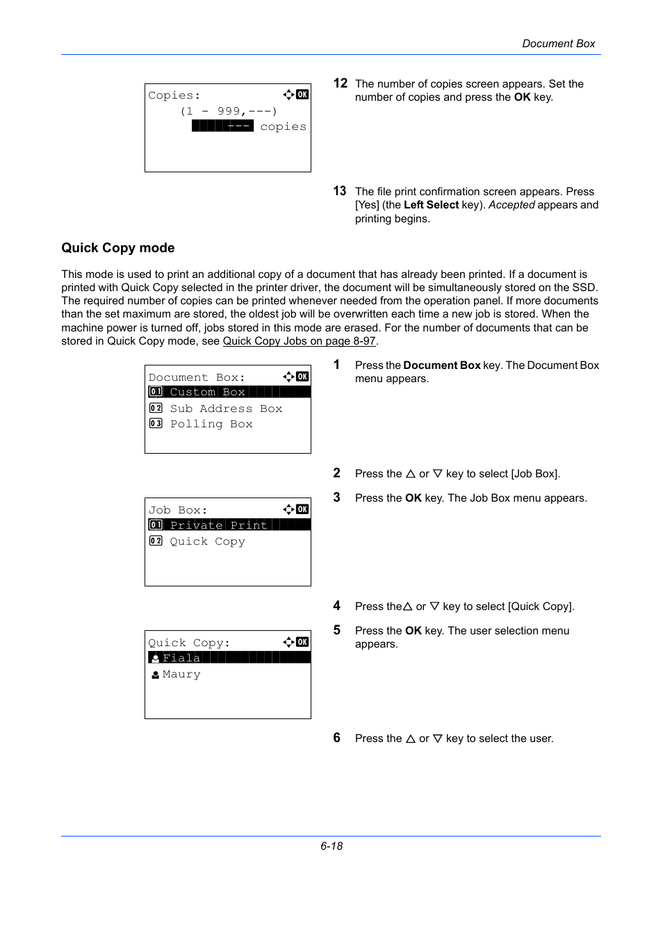 Quick copy mode | TA Triumph-Adler P-C2660 MFP User Manual | Page 232 / 578