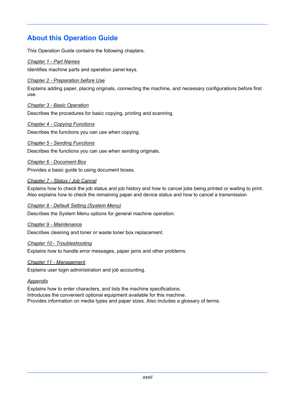 About this operation guide | TA Triumph-Adler P-C2660 MFP User Manual | Page 34 / 578