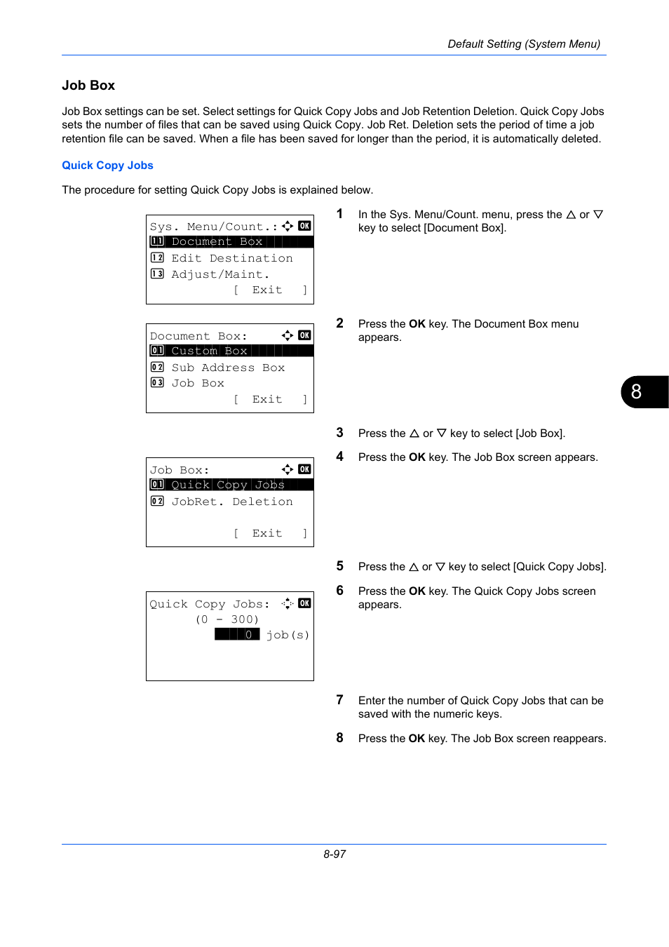 Job box | TA Triumph-Adler P-C2660 MFP User Manual | Page 353 / 578