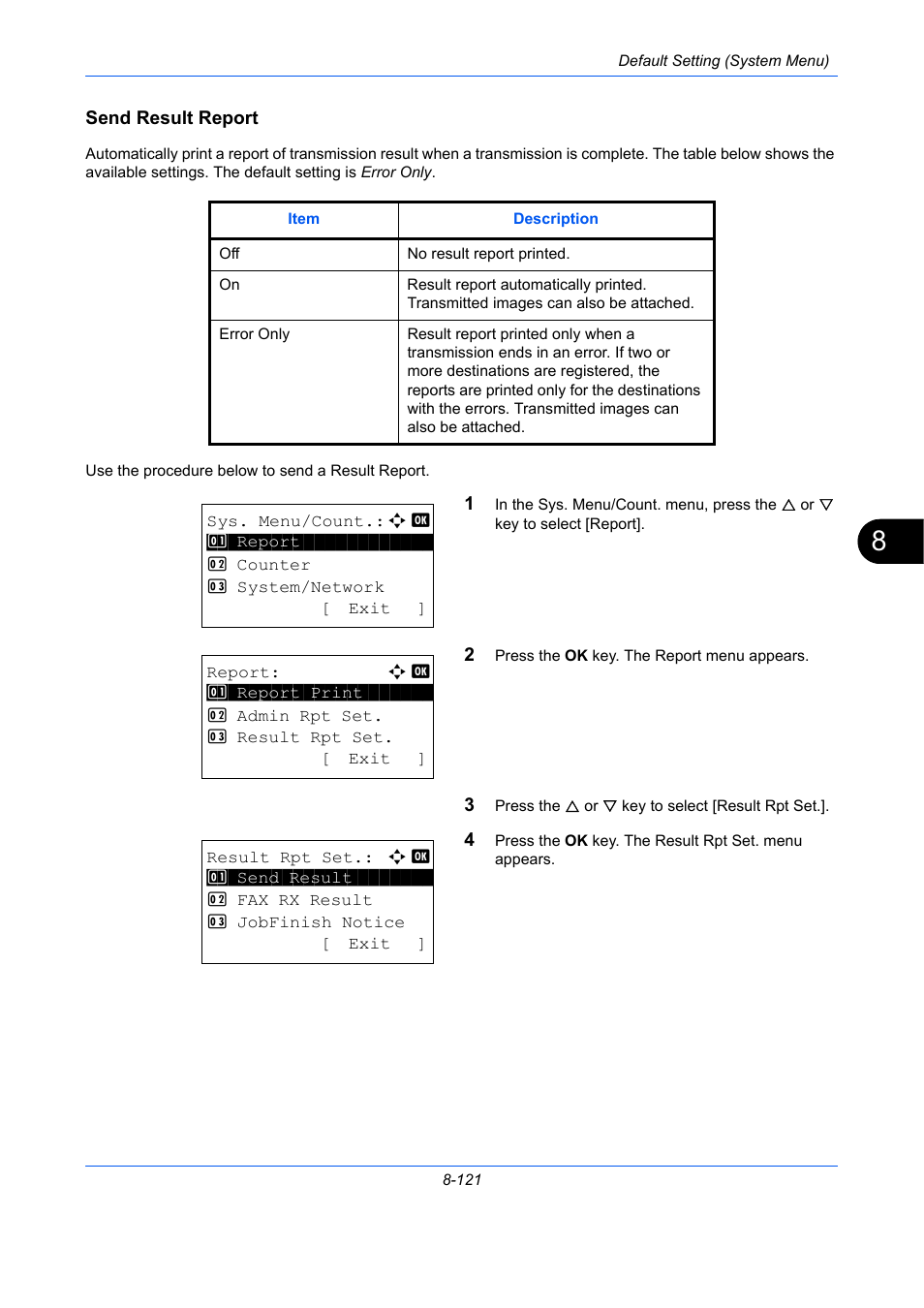 Send result report | TA Triumph-Adler P-C2660 MFP User Manual | Page 377 / 578