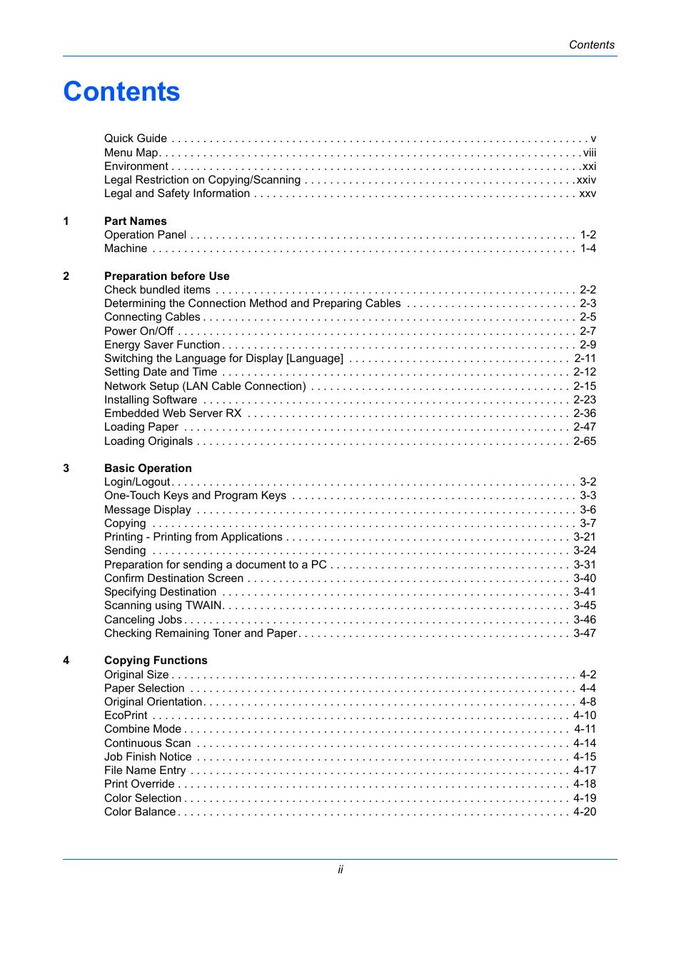 TA Triumph-Adler P-C2660 MFP User Manual | Page 4 / 578