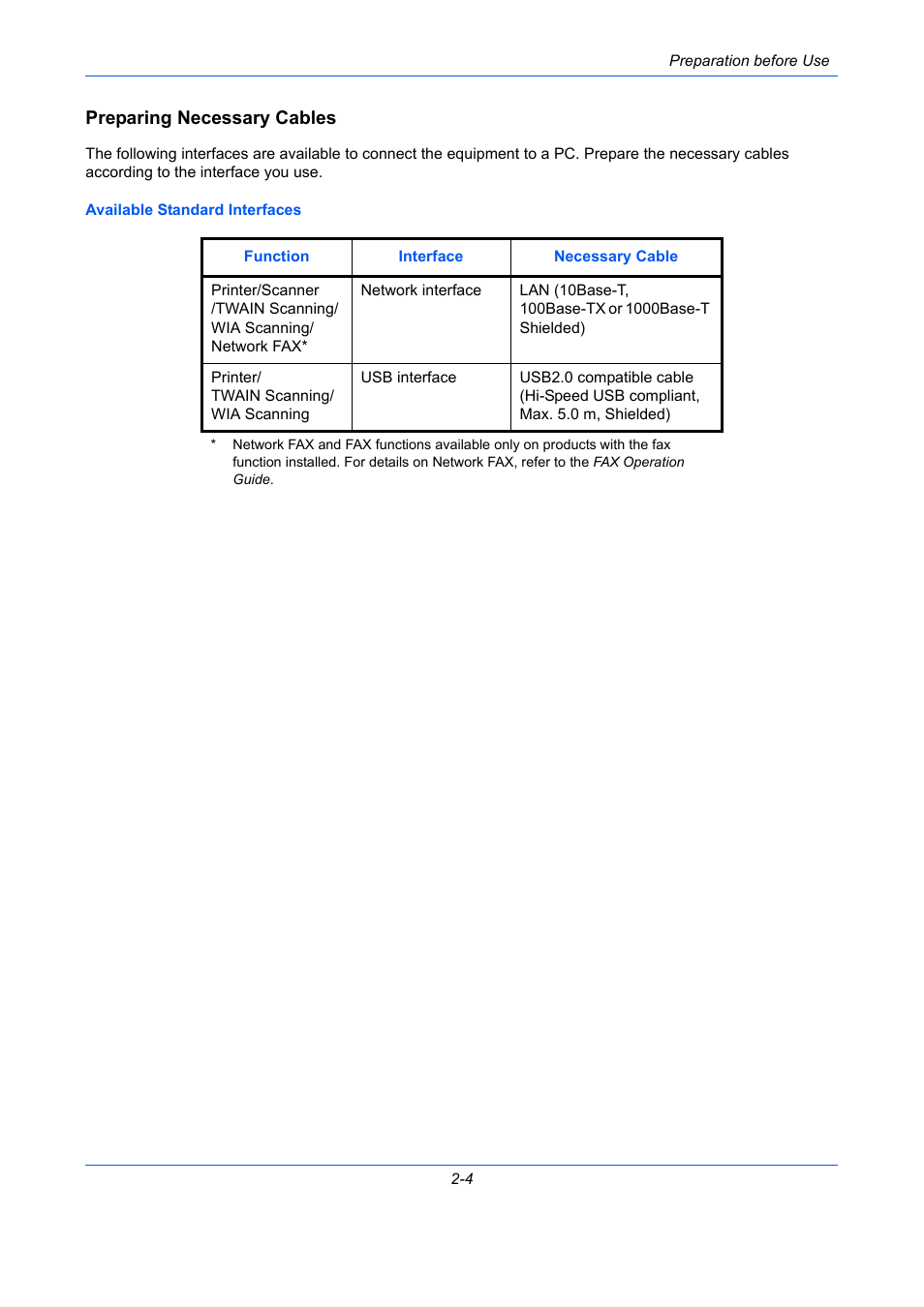 Preparing necessary cables | TA Triumph-Adler P-C2660 MFP User Manual | Page 46 / 578