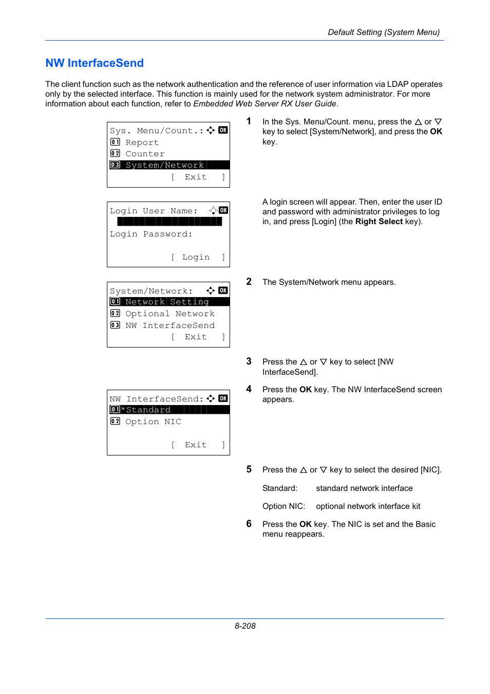 Nw interfacesend, Nw interfacesend -208 | TA Triumph-Adler P-C2660 MFP User Manual | Page 464 / 578