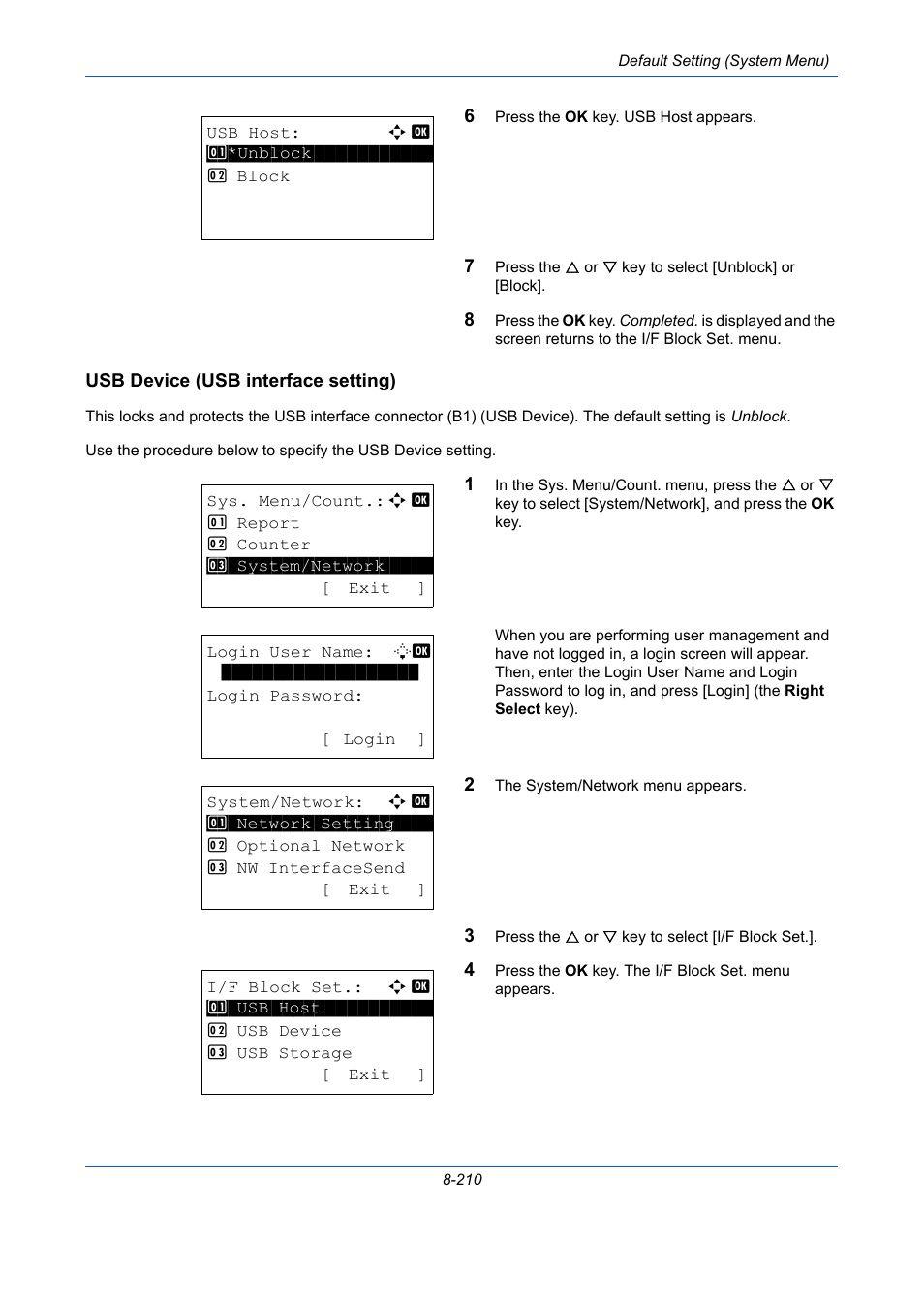 Usb device (usb interface setting) | TA Triumph-Adler P-C2660 MFP User Manual | Page 466 / 578