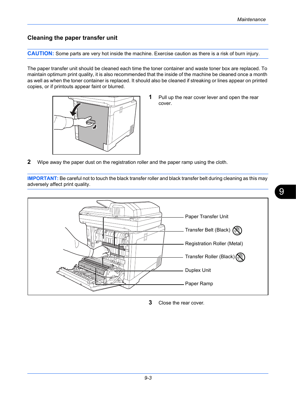 Cleaning the paper transfer unit | TA Triumph-Adler P-C2660 MFP User Manual | Page 475 / 578