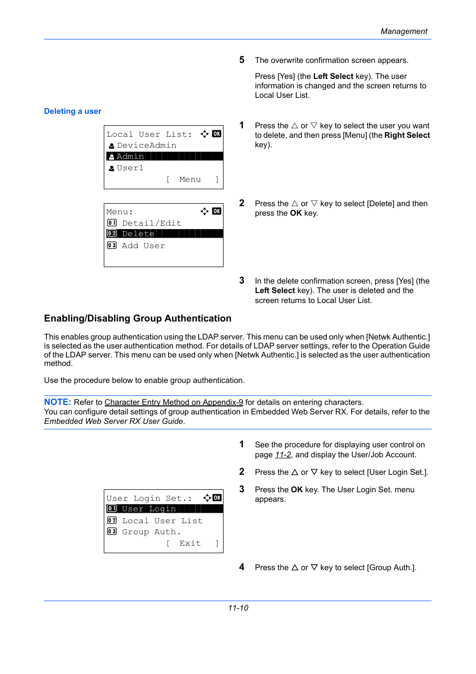 Enabling/disabling group authentication | TA Triumph-Adler P-C2660 MFP User Manual | Page 512 / 578