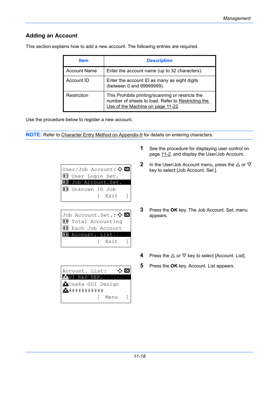 Adding an account | TA Triumph-Adler P-C2660 MFP User Manual | Page 520 / 578