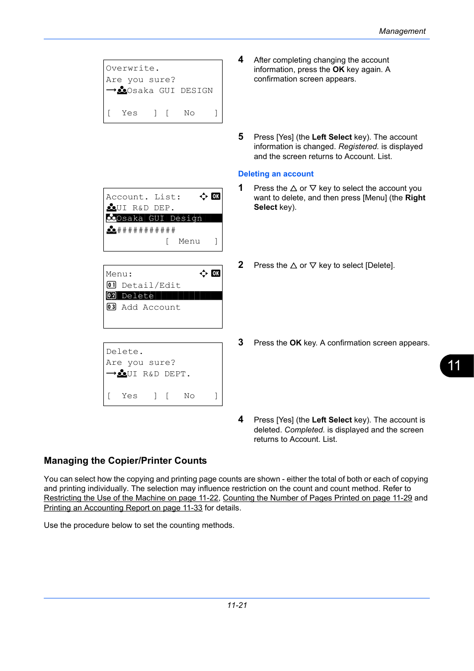 Managing the copier/printer counts | TA Triumph-Adler P-C2660 MFP User Manual | Page 523 / 578