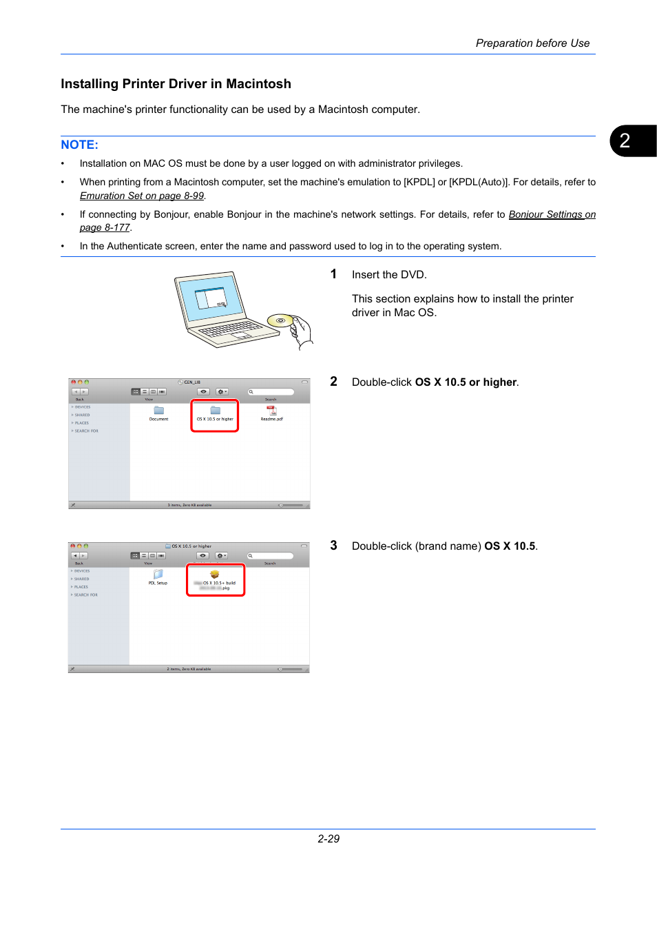 Installing printer driver in macintosh | TA Triumph-Adler P-C2660 MFP User Manual | Page 71 / 578