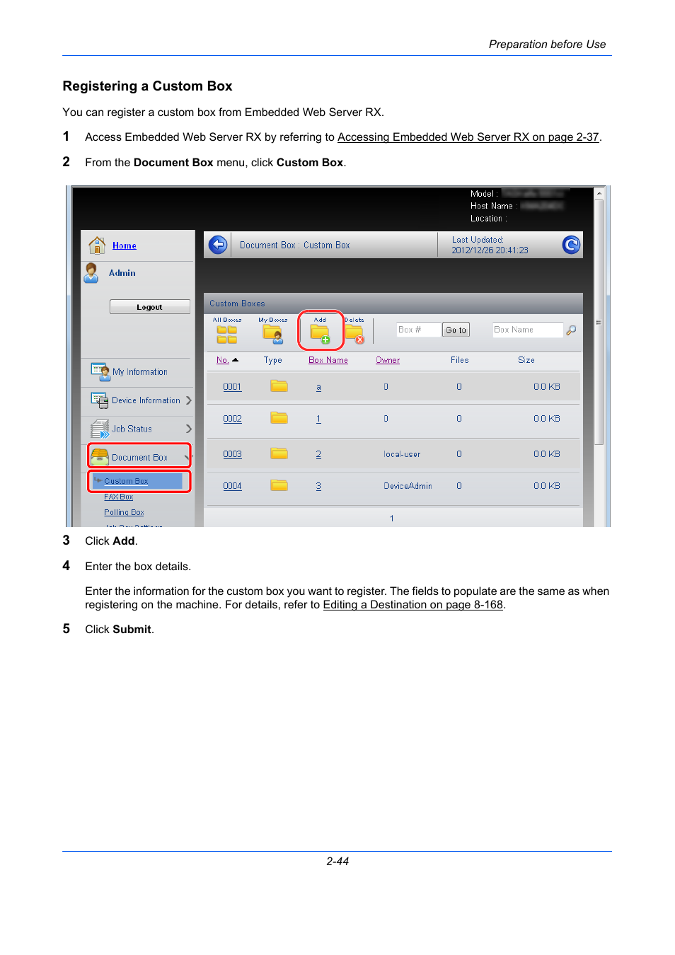 Registering a custom box | TA Triumph-Adler P-C2660 MFP User Manual | Page 86 / 578