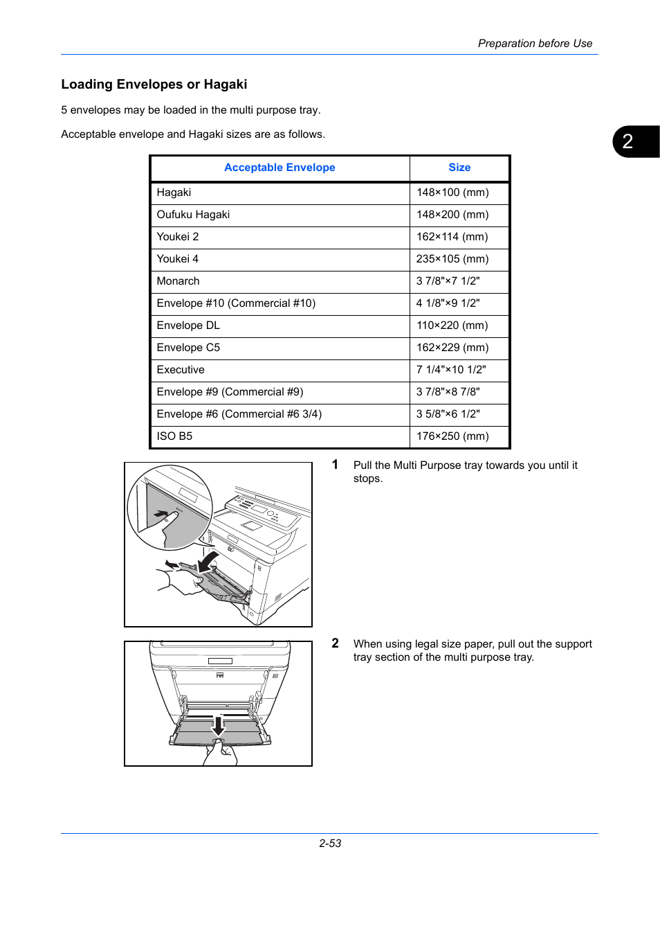 Loading envelopes or hagaki | TA Triumph-Adler P-C2660 MFP User Manual | Page 95 / 578