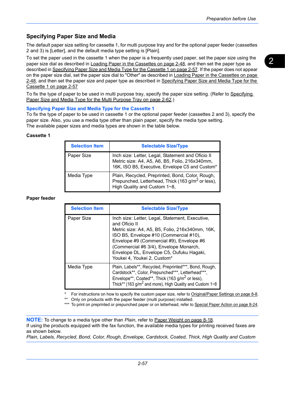 Specifying paper size and media | TA Triumph-Adler P-C2660 MFP User Manual | Page 99 / 578