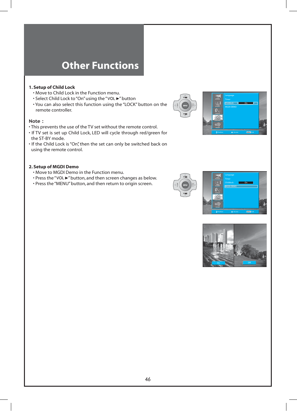 Other functions | Daewoo DLP-37C3 User Manual | Page 46 / 53