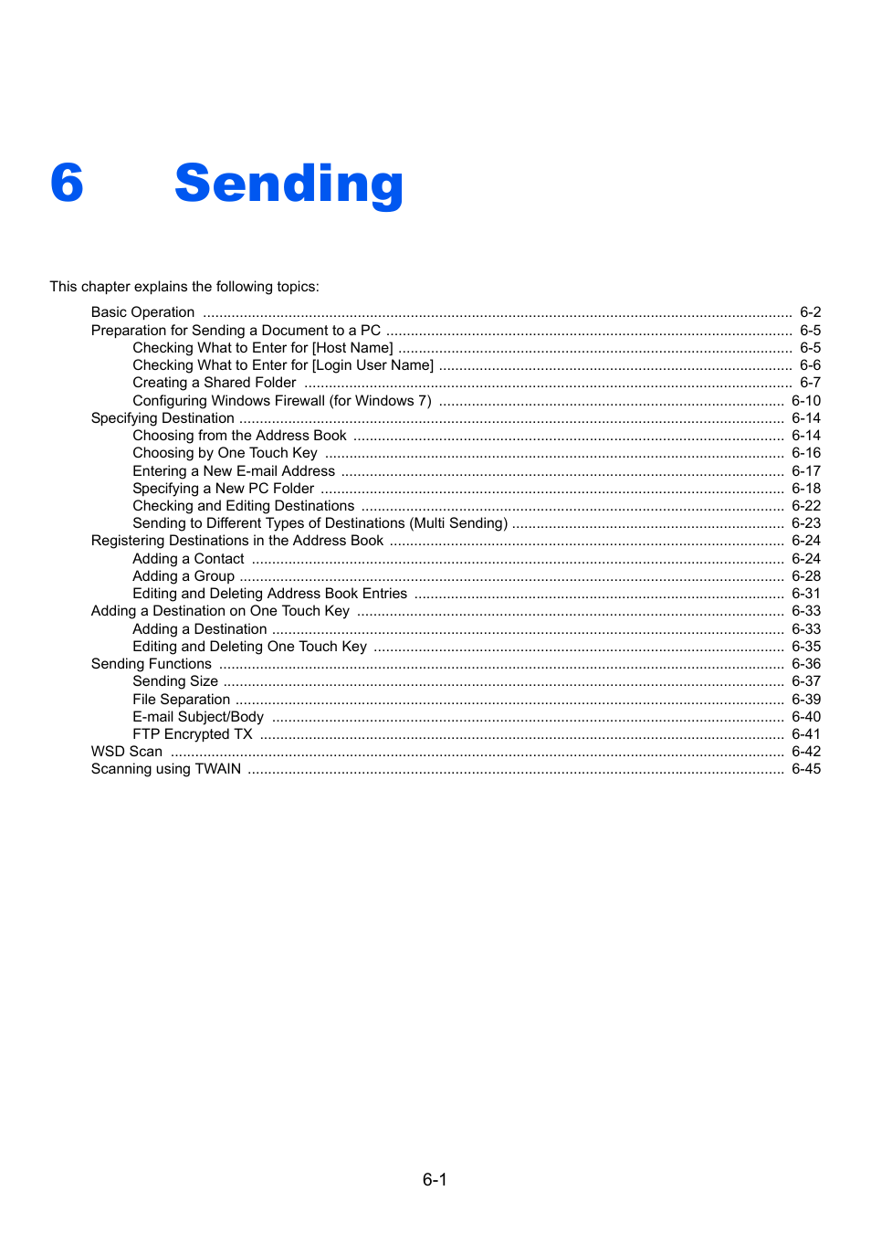 6 sending, Sending -1, Sending | 6sending | TA Triumph-Adler P-C2660i MFP User Manual | Page 163 / 396