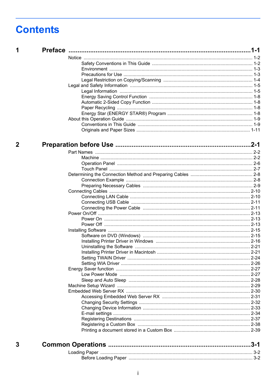 TA Triumph-Adler P-C2660i MFP User Manual | Page 3 / 396