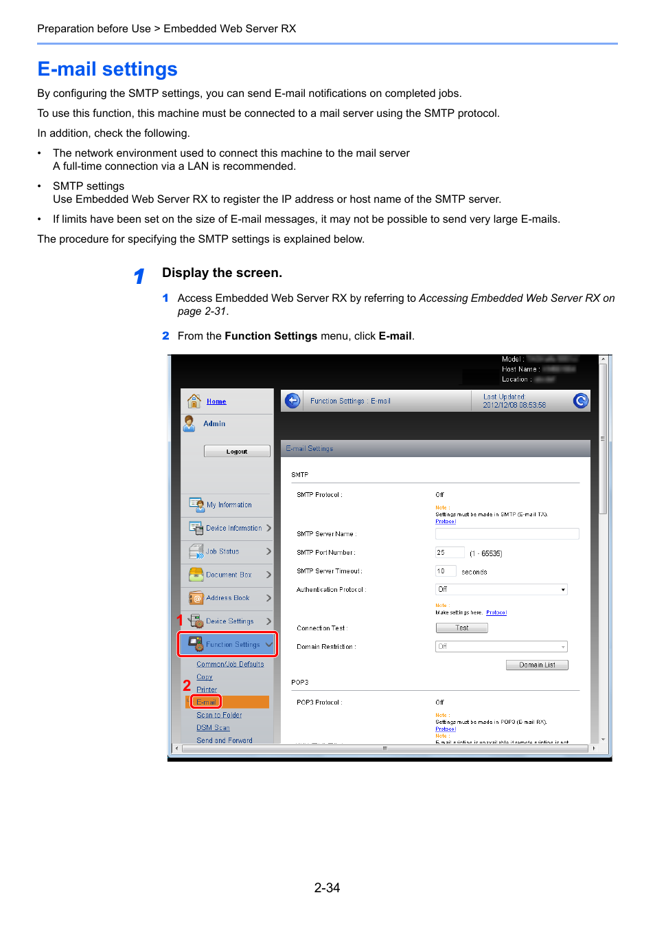 E-mail settings, E-mail settings -34 | TA Triumph-Adler P-C2660i MFP User Manual | Page 70 / 396