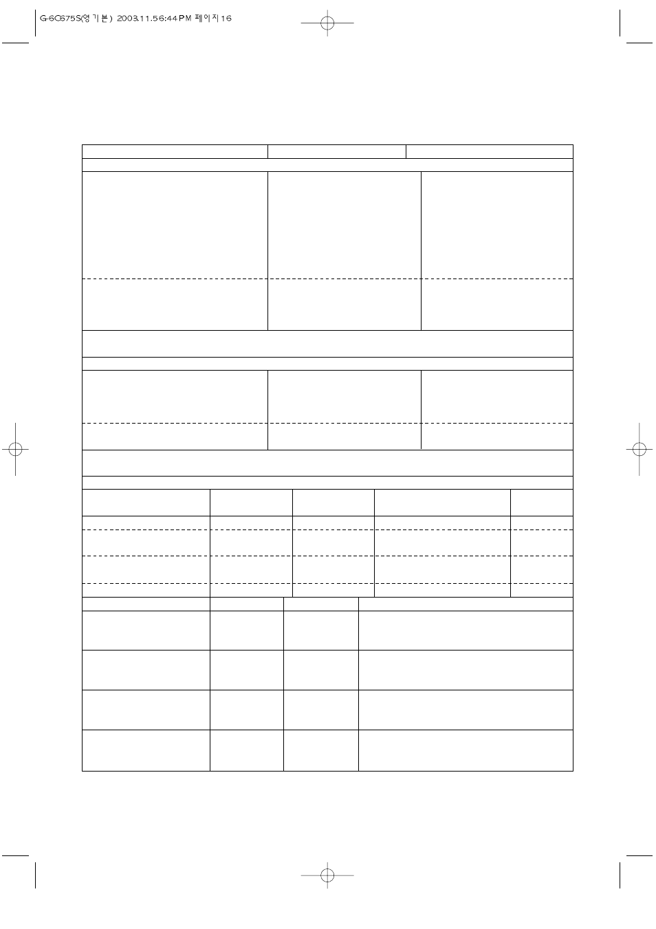 Cooking & reheating chart | Daewoo KOG-3C675S User Manual | Page 17 / 22