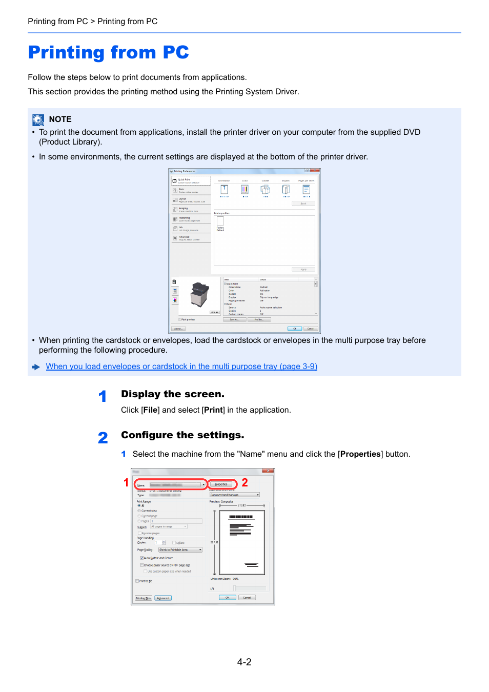 Printing from pc, Printing from pc -2 | TA Triumph-Adler P-C3060 MFP User Manual | Page 132 / 409