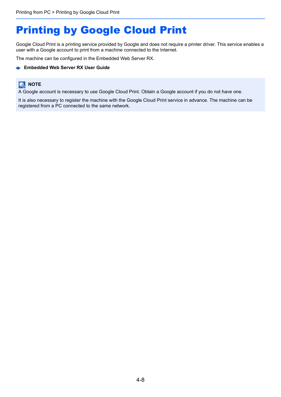 Printing by google cloud print, Printing by google cloud print -8 | TA Triumph-Adler P-C3060 MFP User Manual | Page 138 / 409