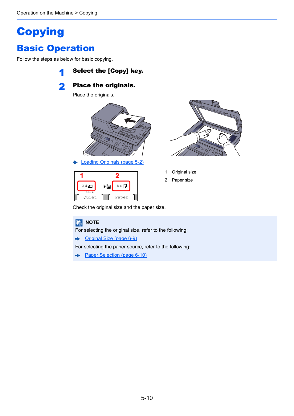 Copying, Basic operation, Copying -10 | Basic operation -10 | TA Triumph-Adler P-C3060 MFP User Manual | Page 161 / 409