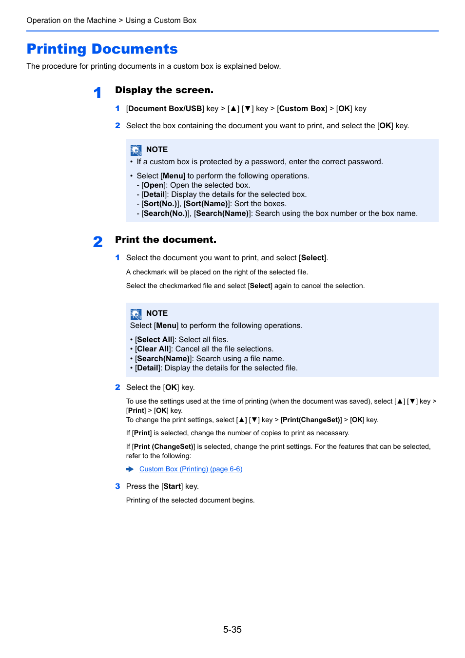 Printing documents, Printing documents -35 | TA Triumph-Adler P-C3060 MFP User Manual | Page 186 / 409